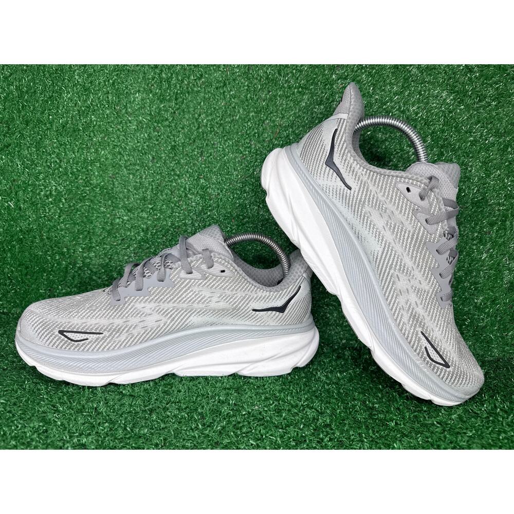 Hoka One One Clifton 9 Men's Size US 8.5 Harbor Mist Gray Running Shoes - Picture 3 of 8